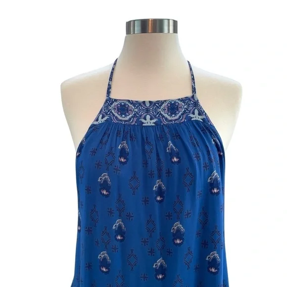 Ecote Urban Outfitters Gigi Blue and White Sleeveless T Back Mini Dress Size XS - Picture 8 of 15